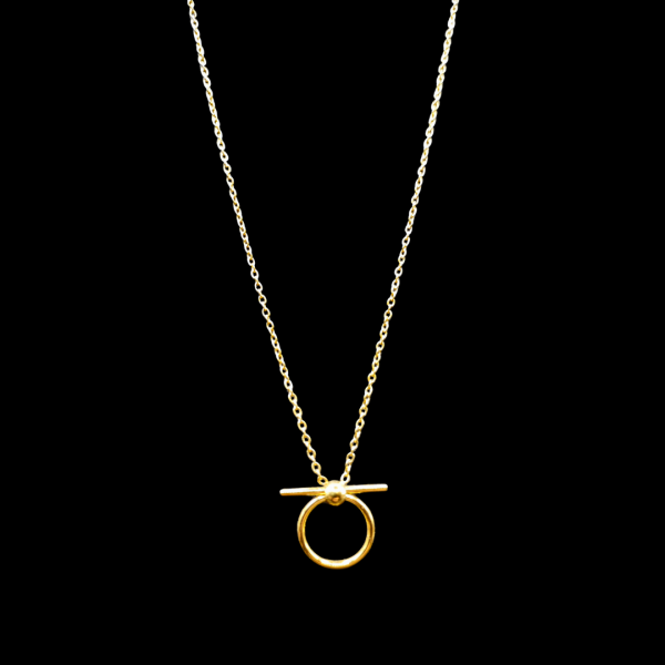Collier en acier inoxydable doré original