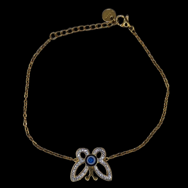 Bracelet en acier inoxydable papillon