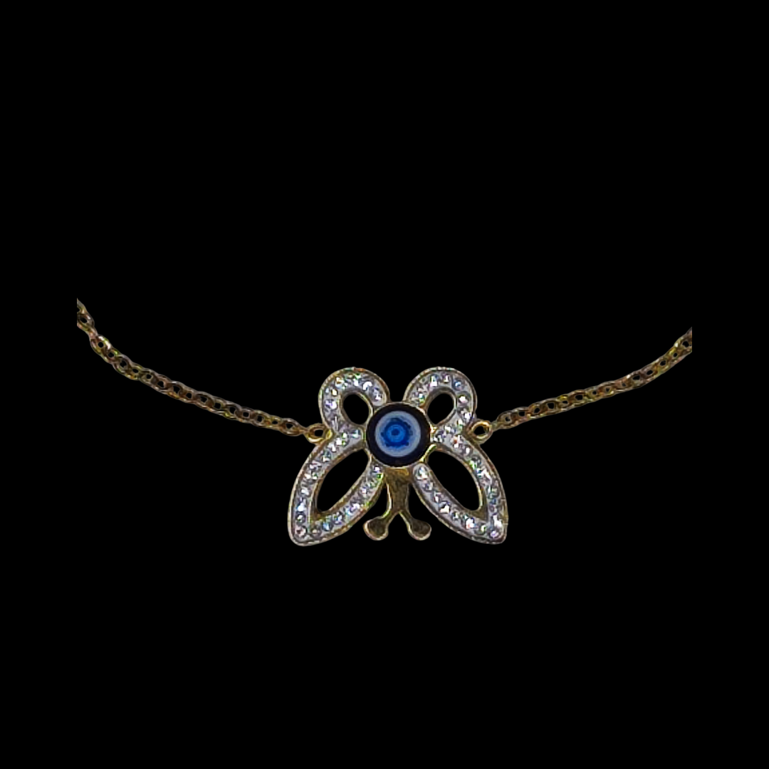 Bracelet en acier inoxydable papillon
