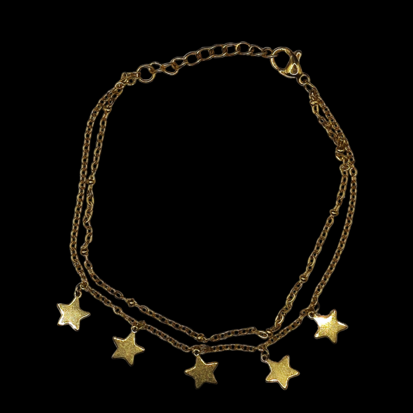 Bracelet en acier inoxydable avec des étoiles