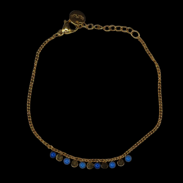 Bracelet en acier inoxydable bleu