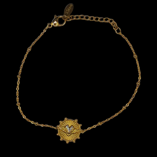 Bracelet en acier inoxydable doré
