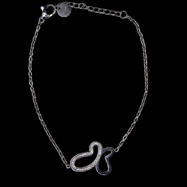 Bracelet en acier inoxydable de teinte argenté