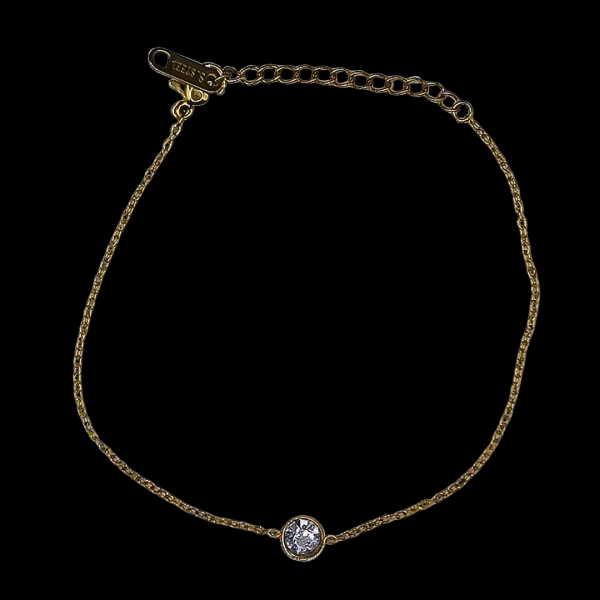 Bracelet en acier inoxydable avec strass