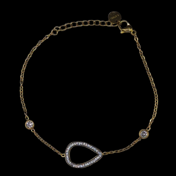 Bracelet en acier inoxydable en forme de goutte