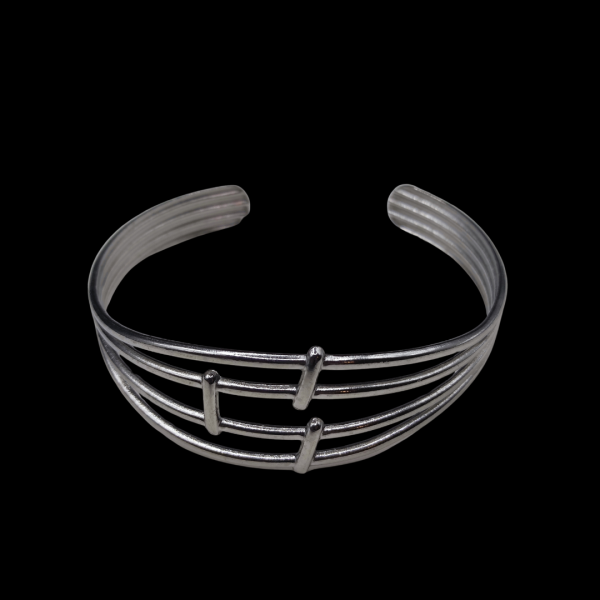 Bracelet manchette en acier inoxydable