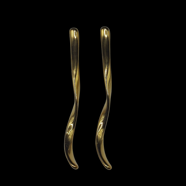 Boucles d'oreille en acier inoxydable doré tombante